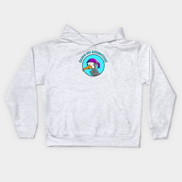 Hands off Antarctica! Kids Hoodie by schlag.art